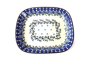 159 Bunzlau Rechthoekige schaal 1821X 159 Schotel rechthoek 22,5x19cm